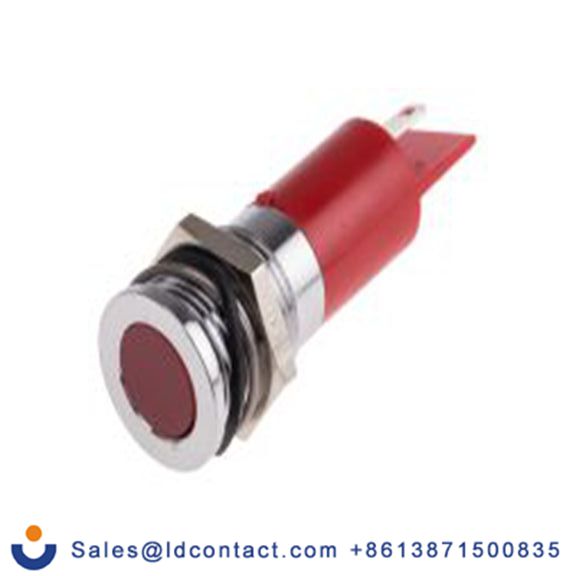 RS PRO 703-8829  红色 面板安装指示器, 24 V dc 焊接片端接, 平齐边框, 银色边框, IP40