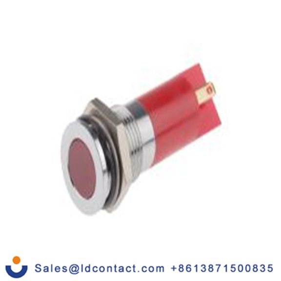 RS PRO 703-8847  红色 面板安装指示器, 220 V ac 焊接片端接, 平齐边框, 银色边框, IP40