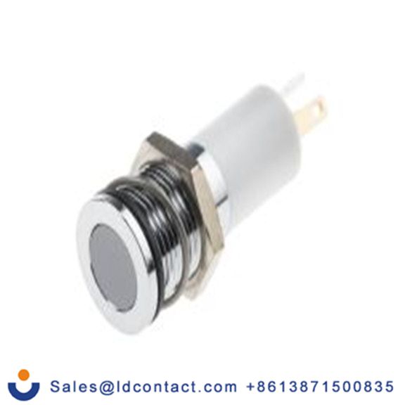 RS PRO 703-8866  面板安装指示器, 12 V dc 焊接片端接, 平齐边框, 银色边框, IP40