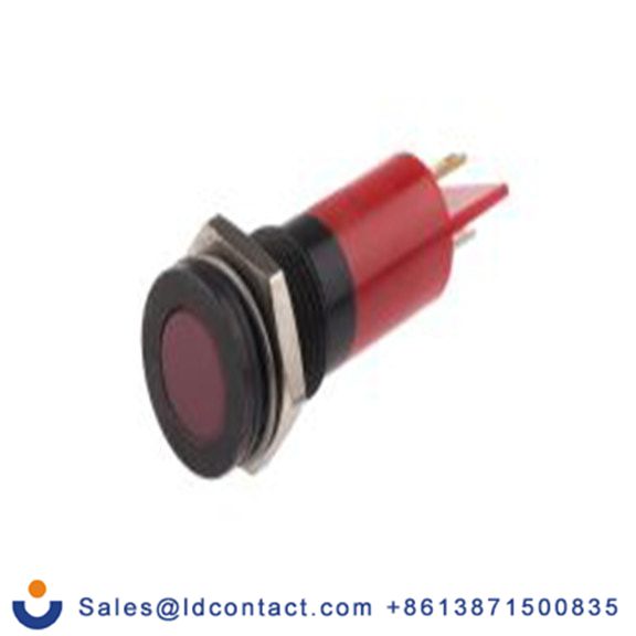 RS PRO 703-8901  红色 面板安装指示器, 220 V ac 焊接片端接, 平齐边框, IP40