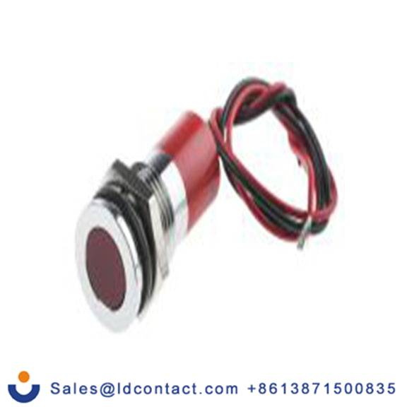RS PRO 703-8926  红色 面板安装指示器, 12 V dc 导线端接, 平齐边框, 银色边框, IP40