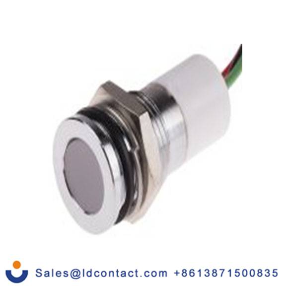 RS PRO 703-8976  面板安装指示器, 12 V dc 导线端接, 平齐边框, 银色边框, IP40