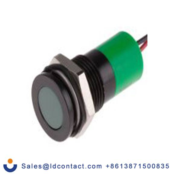 RS PRO 703-9018  绿色 面板安装指示器, 220 V ac 导线端接, 平齐边框, IP40