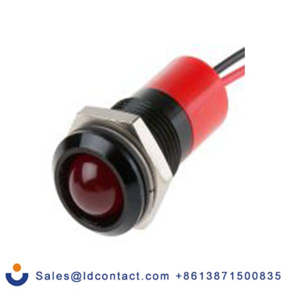 RS PRO 722-7426  红色 面板安装指示器, 12 V dc 导线端接, 凸型边框, IP40