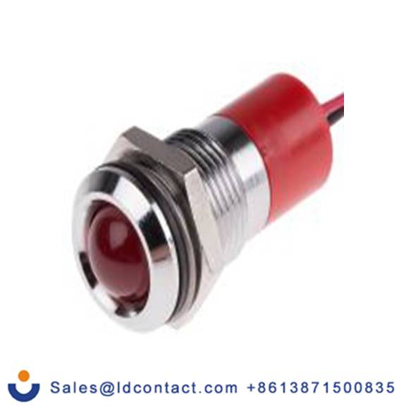 RS PRO 722-7460  红色 面板安装指示器, 110 V ac 导线端接, 凸型边框, 银色边框, IP40