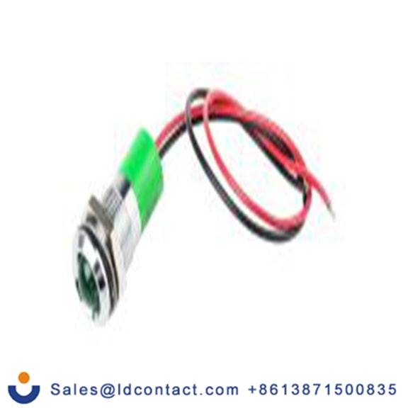 RS PRO 722-7482  绿色 面板安装指示器, 220 V ac 导线端接, 凸型边框, 银色边框, IP40