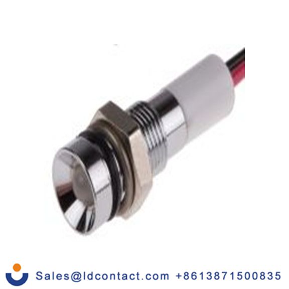 RS PRO 722-7754  红色 面板安装指示器, 12 V dc 导线端接, 凹入式边框, 银色边框, IP40