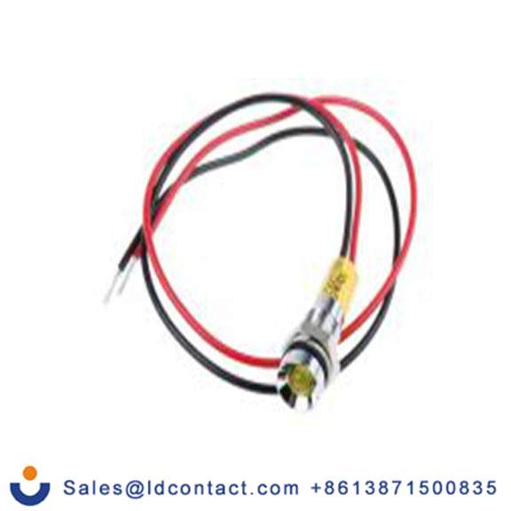 RS PRO 722-7760  黄色 面板安装指示器, 24 V dc 导线端接, 凹入式边框, 银色边框, IP40