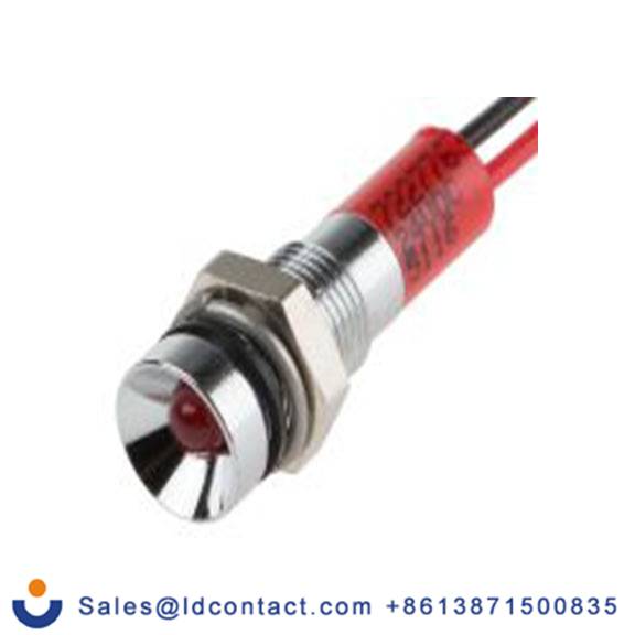 RS PRO 722-7763  红色 面板安装指示器, 24 V dc 导线端接, 凹入式边框, 银色边框, IP40