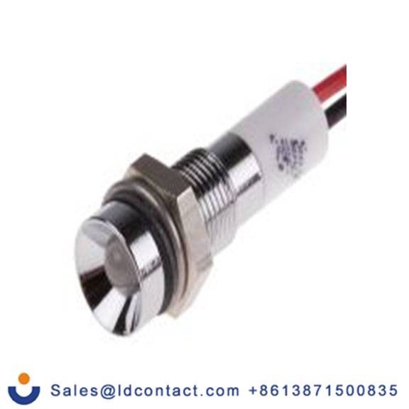 RS PRO 722-7776  红色 面板安装指示器, 24 V dc 导线端接, 凹入式边框, 银色边框, IP40