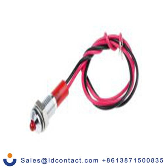 RS PRO 722-7785  红色 面板安装指示器, 12 V dc 导线端接, 凸型边框, 银色边框, IP40
