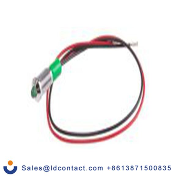 RS PRO 722-7788  绿色 面板安装指示器, 12 V dc 导线端接, 凸型边框, 银色边框, IP40