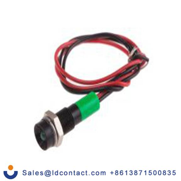 RS PRO 722-7823  绿色 面板安装指示器, 12 V dc 导线端接, 凹入式边框, IP40