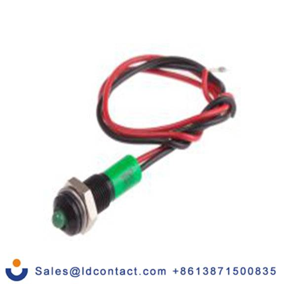 RS PRO 722-7889  绿色 面板安装指示器, 24 V dc 导线端接, 凸型边框, IP40