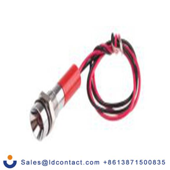 RS PRO 723-9404  红色 面板安装指示器, 12 V dc 导线端接, 凹入式边框, 银色边框, IP40