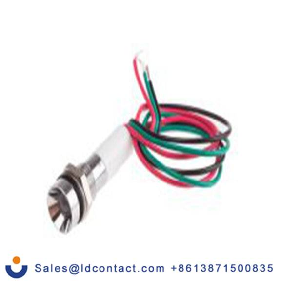 RS PRO 723-9422  面板安装指示器, 12 V dc 导线端接, 凹入式边框, 银色边框, IP40