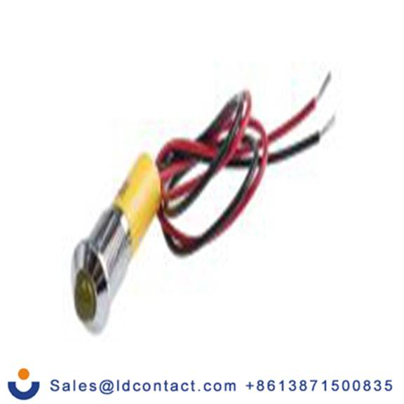 RS PRO 723-9450  黄色 面板安装指示器, 12 V dc 导线端接, 凸型边框, 银色边框, IP40