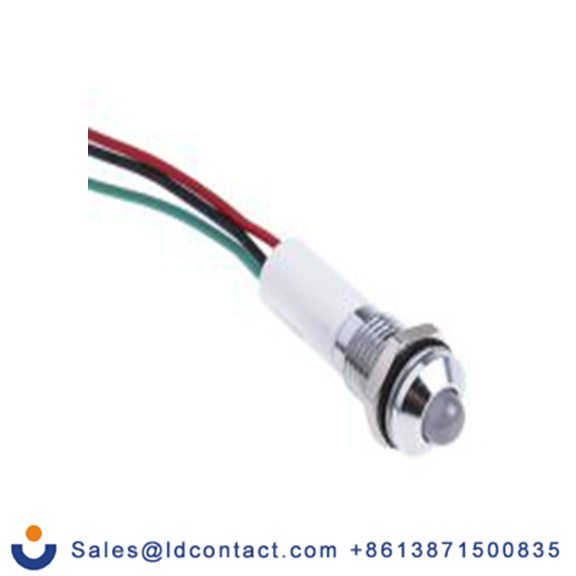 RS PRO 723-9488  面板安装指示器, 24 V dc 导线端接, 凸型边框, 银色边框, IP40