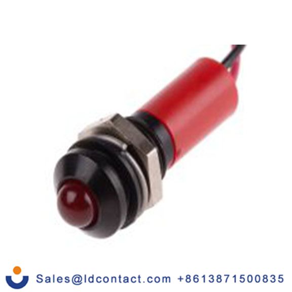 RS PRO 723-9527  红色 面板安装指示器, 12 V dc 导线端接, 凸型边框, IP40