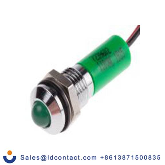 RS PRO 723-9602  绿色 面板安装指示器, 110 V ac 导线端接, 凸型边框, 银色边框, IP40