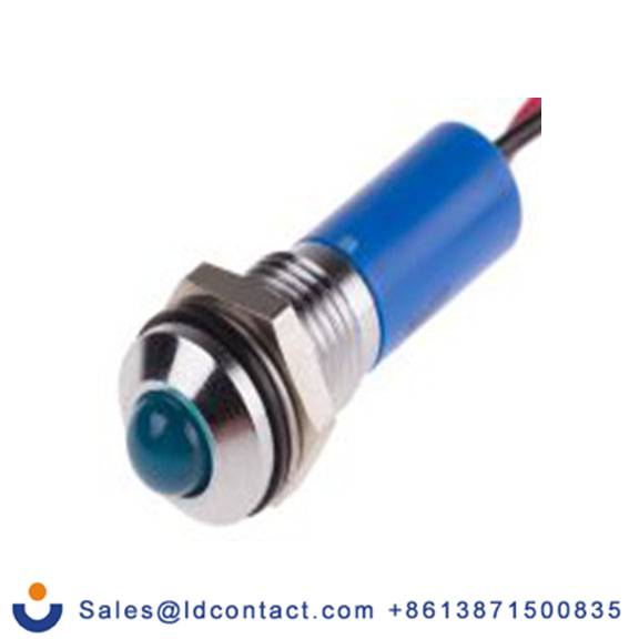 RS PRO 723-9615  蓝色 面板安装指示器, 110 V ac 导线端接, 凸型边框, 银色边框, IP40