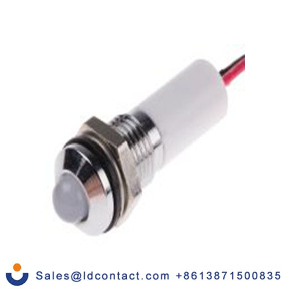 RS PRO 723-9637  白色 面板安装指示器, 220 V ac 导线端接, 凸型边框, 银色边框, IP40