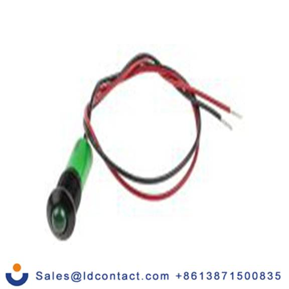 RS PRO 723-9684  绿色 面板安装指示器, 220 V ac 导线端接, 凸型边框, IP40