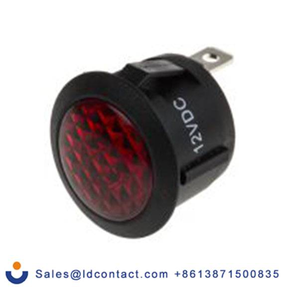 RS PRO 793-2553  红色 面板安装指示器, 12 V dc, 平齐边框, 黑色边框