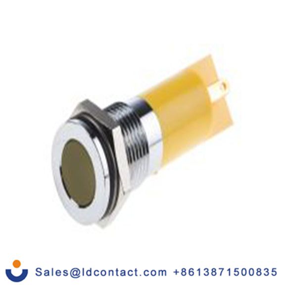 RS PRO 833-2891  黄色 面板安装指示器, 110 V dc, 平齐边框, 银色边框, IP40