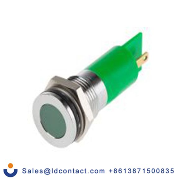 RS PRO 833-2897  绿色 面板安装指示器, 110 V dc, 平齐边框, 银色边框, IP40