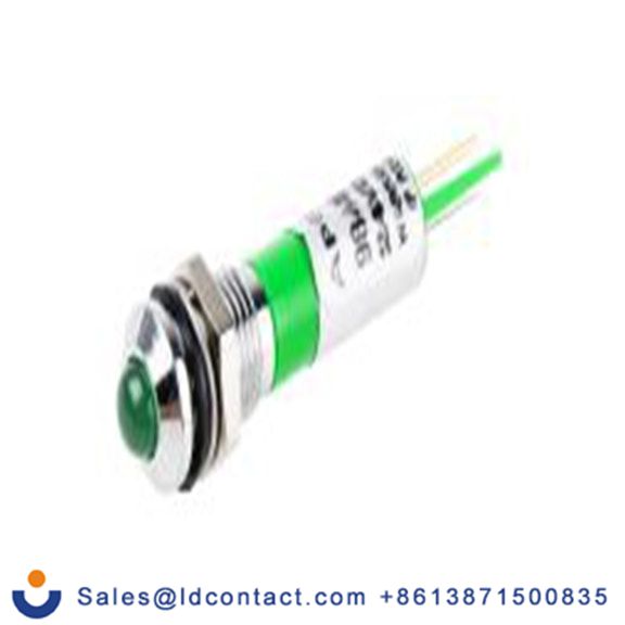 RS PRO 838-5542  绿色 面板安装指示器, 24 V dc 焊片端接, 凸型边框, 银色边框, IP40