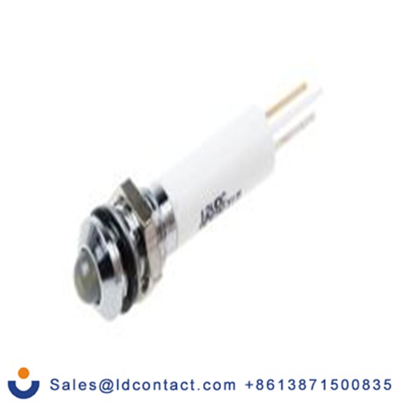 RS PRO 838-5545  白色 面板安装指示器, 12 V dc 焊片端接, 凸型边框, 银色边框, IP40