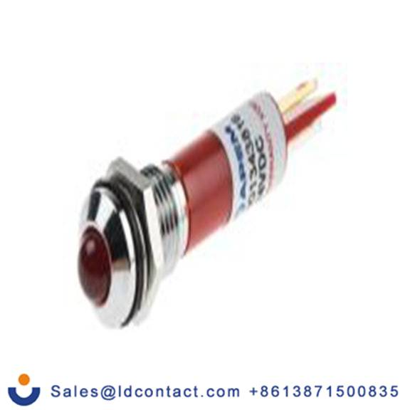 RS PRO 838-5548  红色 面板安装指示器, 24 V dc 焊片端接, 凸型边框, 银色边框, IP40