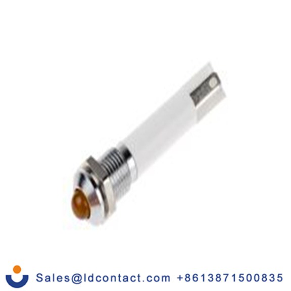 RS PRO 838-5558  橙色 面板安装指示器, 24 V dc 焊片端接, 凸型边框, 银色边框, IP40