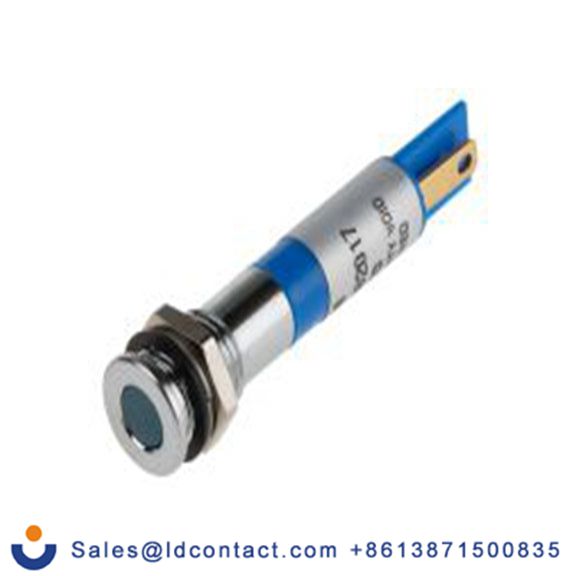 RS PRO 838-5598  蓝色 面板安装指示器, 24 V dc 焊片端接, 平齐边框, 银色边框, IP40