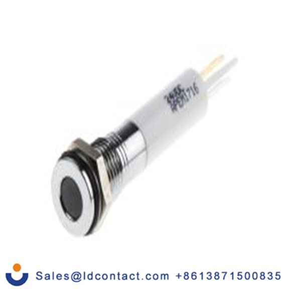 RS PRO 838-5602  白色 面板安装指示器, 24 V dc 焊片端接, 平齐边框, 银色边框, IP40