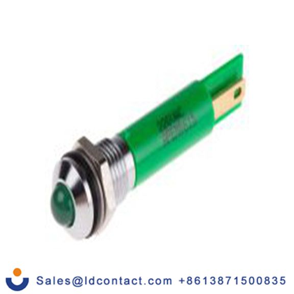 RS PRO 846-2825  绿色 面板安装指示器, 220 V ac, 凸型边框, 银色边框, IP40