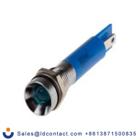 RS PRO 846-2872  蓝色 面板安装指示器, 220 V ac, 凹入式边框, 银色边框, IP40