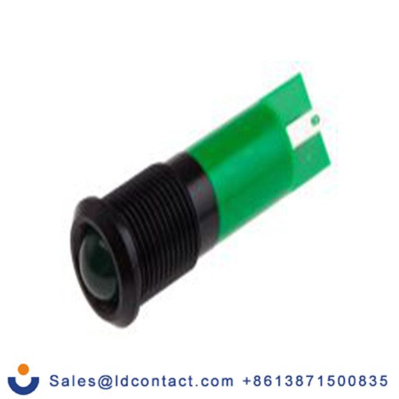 RS PRO 848-4611  绿色 面板安装指示器, 220 V ac 焊片端接, 凸型边框, IP40