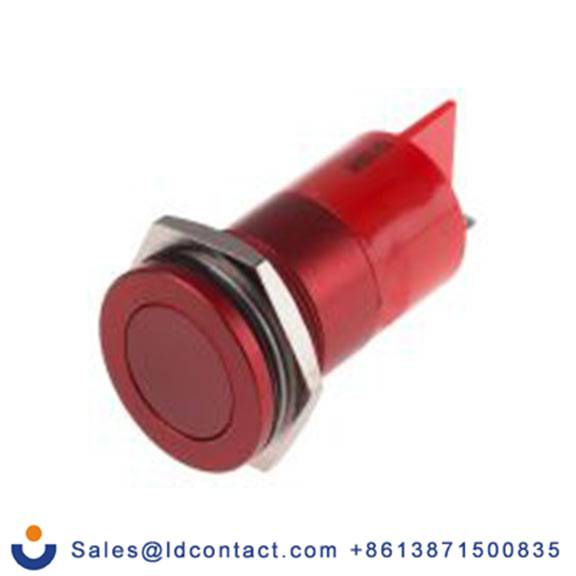 RS PRO 898-7680  红色 面板安装指示器, 12 V 焊片端接, 平齐边框, 红色边框, IP40