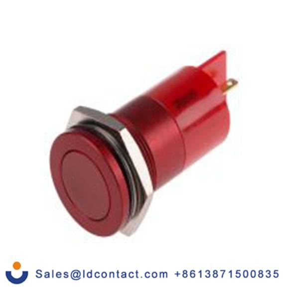 RS PRO 898-7683  红色 面板安装指示器, 24 V ac/dc 焊片端接, 平齐边框, 红色边框, IP40