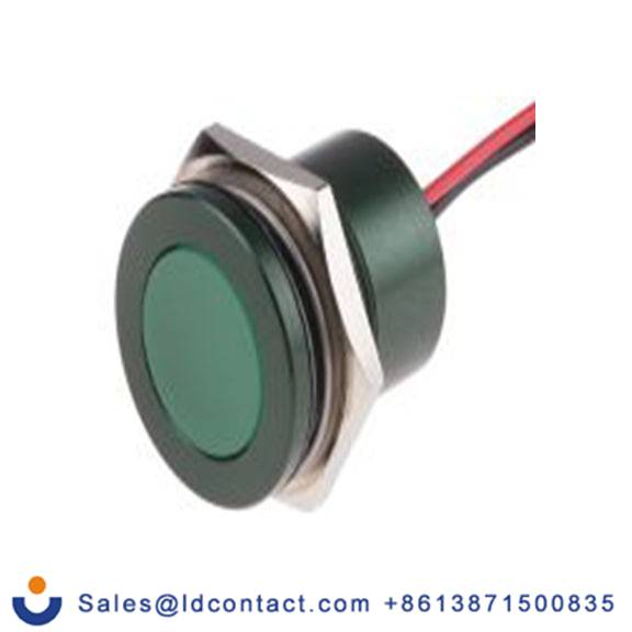 RS PRO 898-7734  绿色 面板安装指示器, 24 V ac/dc 导线端接, 平齐边框, 绿色边框, IP40