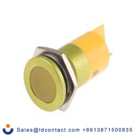 RS PRO 898-7769  黄色 面板安装指示器, 220 V ac 焊片端接, 平齐边框, IP40