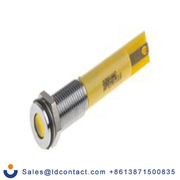 RS PRO 913-8729  黄色 面板安装指示器, 110 V ac 焊片端接, 平齐边框, 银色边框, IP40