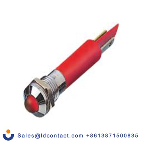 RS PRO 205-218  红色 面板安装指示器, 110 V ac 焊接片端接, 凸型边框, 银色边框