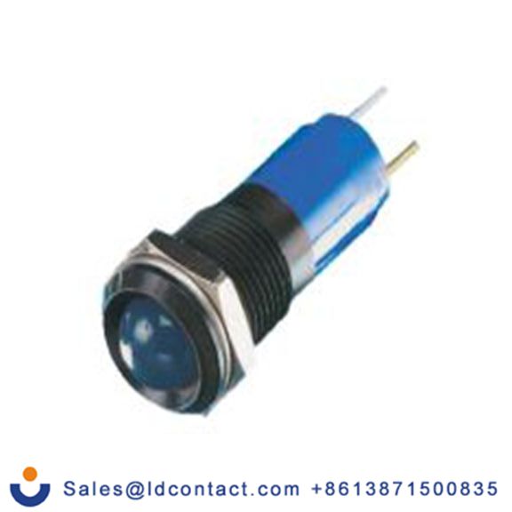 RS PRO 206-176  蓝色 面板安装指示器, 24 V dc, 凸型边框, 黑色边框, IP40