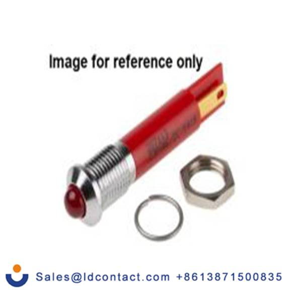 RS PRO 207-113  红色 面板安装指示器, 230 V ac, 凸型边框, 银色边框