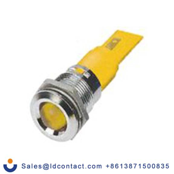 RS PRO 209-709  黄色 面板安装指示器, 24 V ac/dc 焊接片端接, 凸型边框, 银色边框