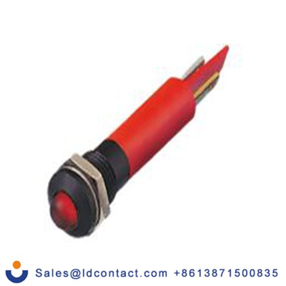 RS PRO 208-352  红色 面板安装指示器, 24 V ac 焊接片端接, 凸型边框