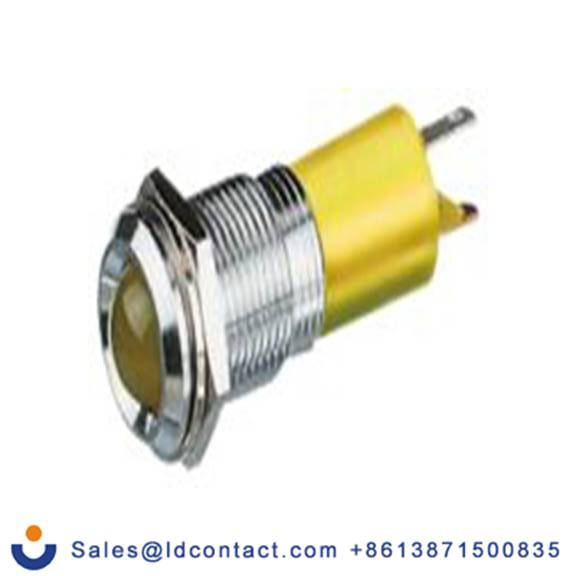RS PRO 209-096  黄色 面板安装指示器, 24 V dc, 36 V dc, 凸型边框, 银色边框